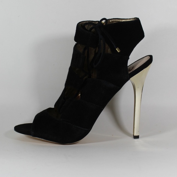 SAM EDELMAN PALMA SUEDE PEEP TOE STRAP HEELS 9.5 - Picture 7 of 7